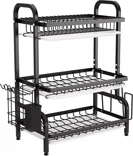 Escurridor para platos de Acero Inoxidable de 3 Niveles